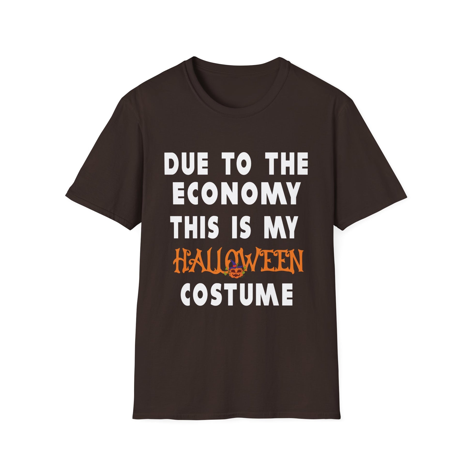 Halloween T-Shirt — "Due to the Economy This Is My Halloween Costume" Funny Casual Tee