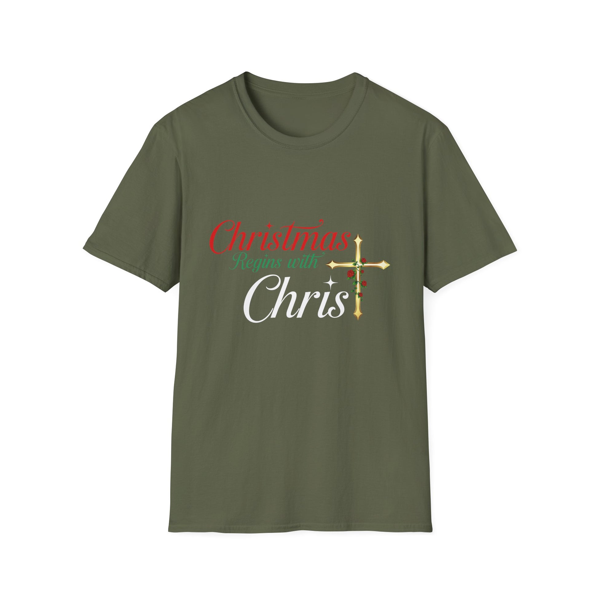 Christmas begins with Christ Jesus Christian Christmas Unisex T-Shirt