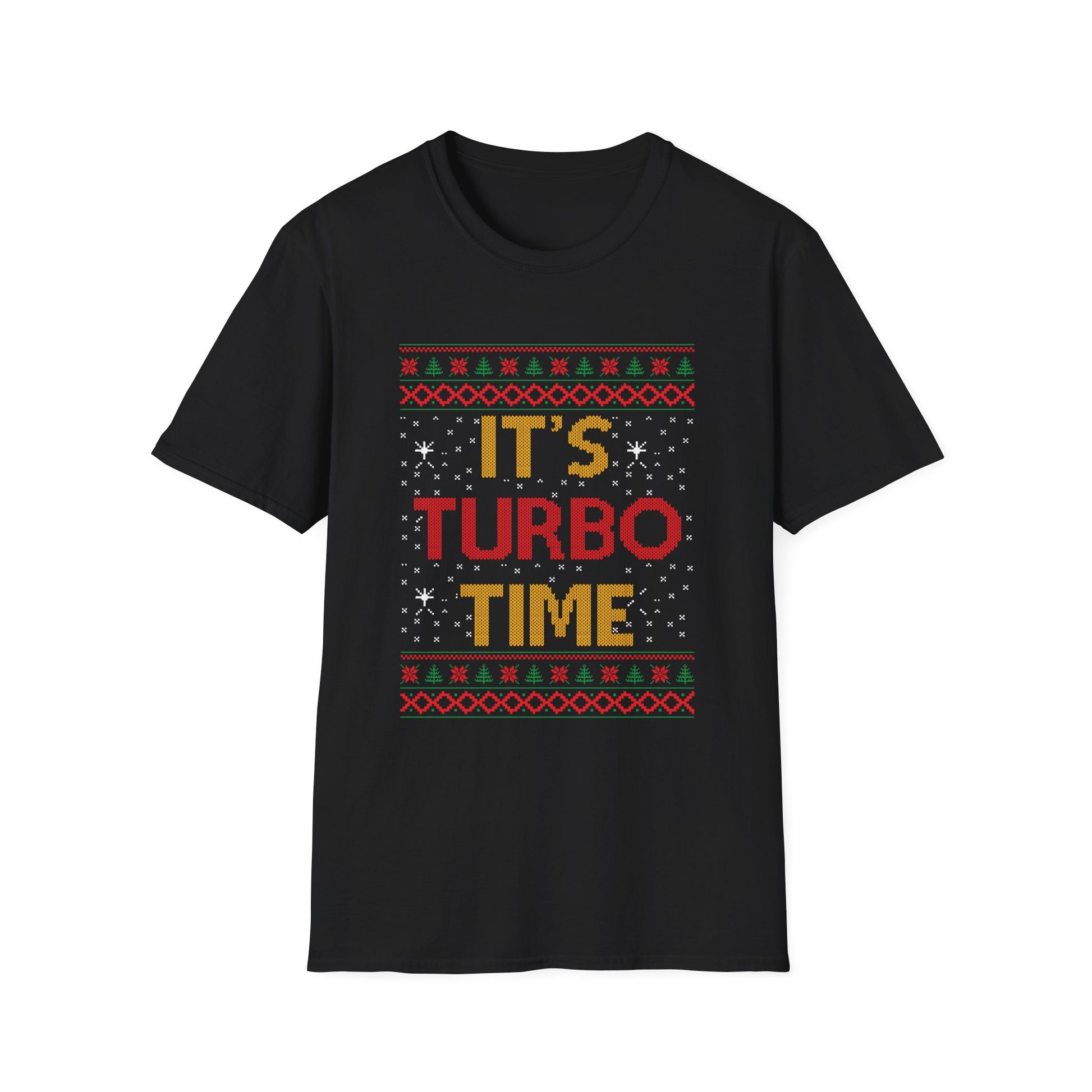 Holiday Racing T-Shirt — "It’s Turbo Time" Ugly Sweater Design