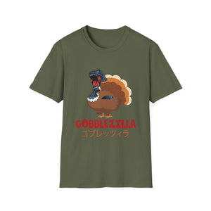 Gobblezilla Turkey T-Shirt — Funny Kaiju Thanksgiving Tee with Japanese
