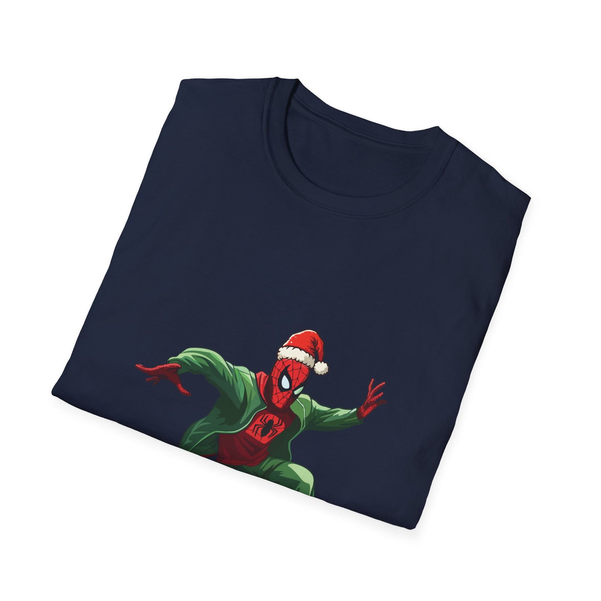 Spider Hero Holiday T-Shirt — Festive Superhero Graphic
