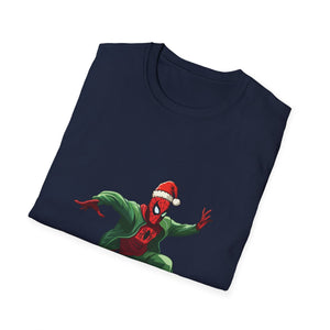 Spider Hero Holiday T-Shirt — Festive Superhero Graphic
