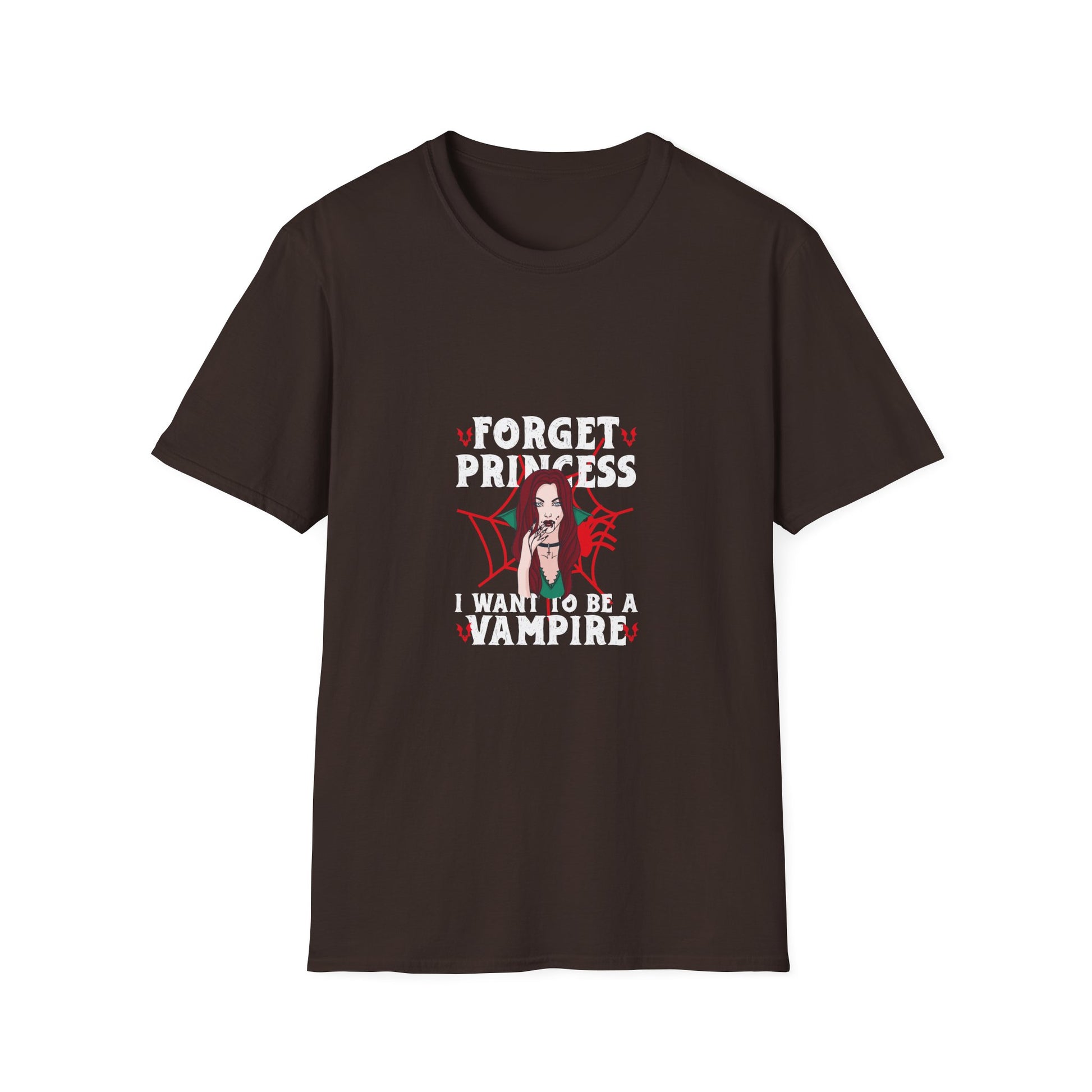 Forget Princess I Want To Be A Vampire T-Shirt — Gothic Vampire Graphic Tee