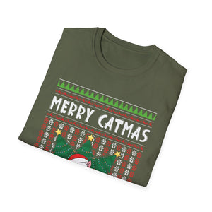Merry Catmas T-Shirt — Cute Christmas Cat Ugly Sweater Tee