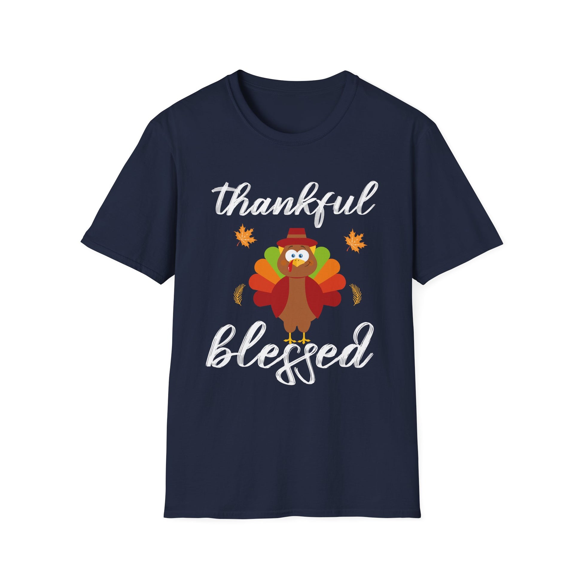 Thankful Blessed Turkey T-Shirt — Thanksgiving Holiday Tee