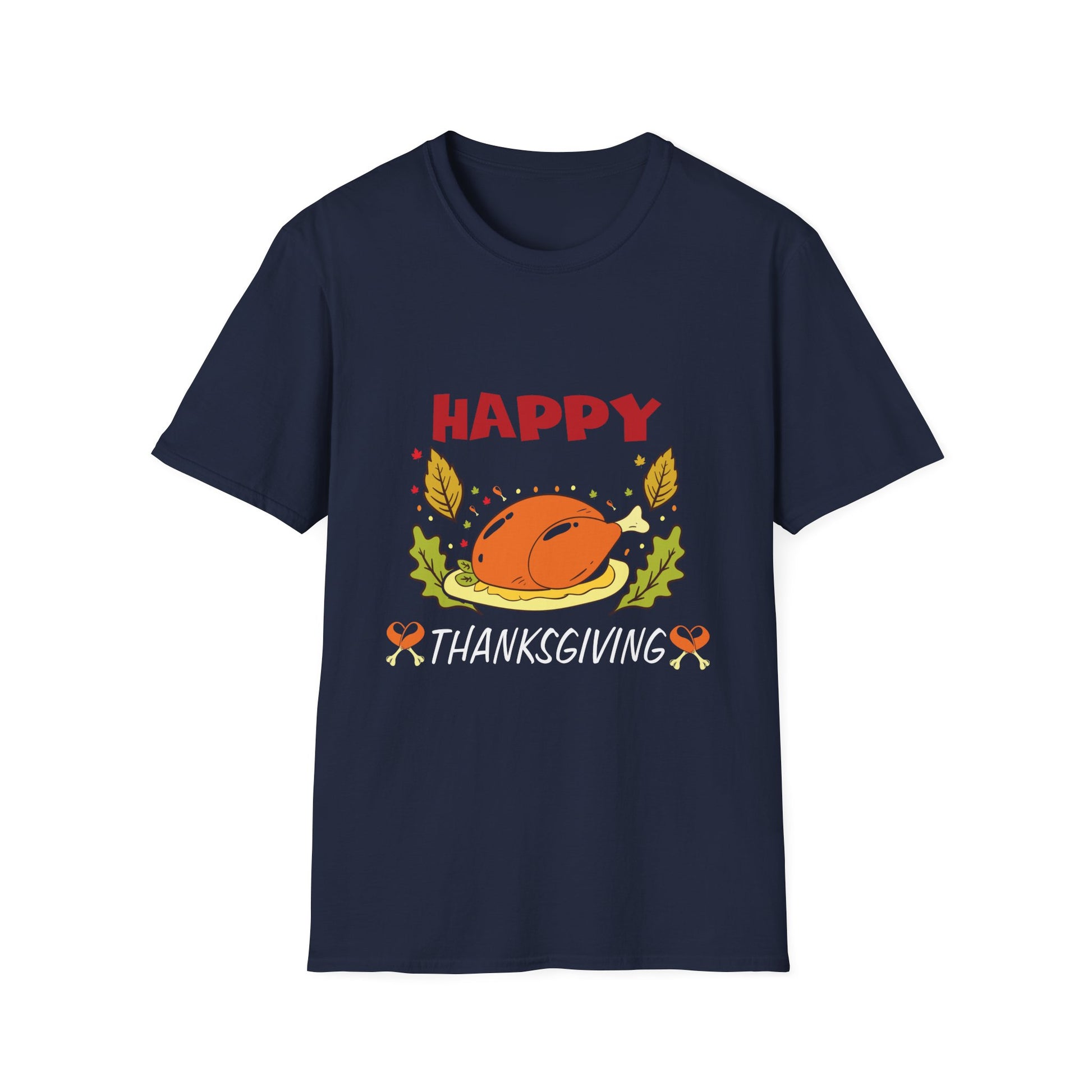 Thanksgiving Turkey T-Shirt — "Happy Thanksgiving" Holiday Tee