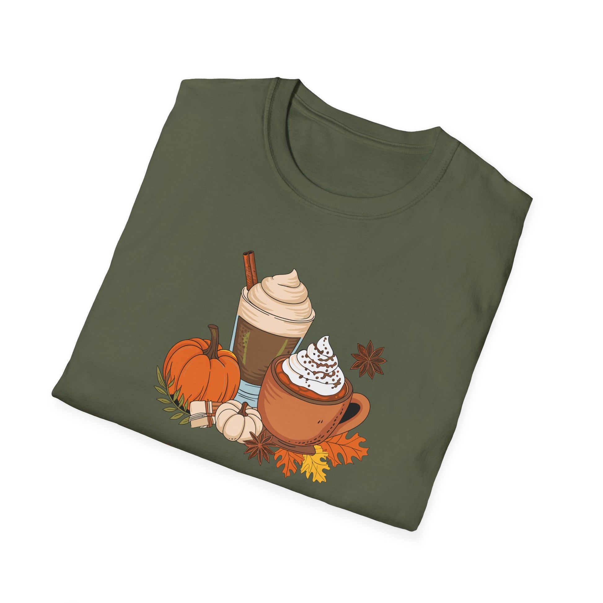 Cousin Crew Fall Tee — Pumpkin Spice Coffee Autumn Graphic T-Shirt