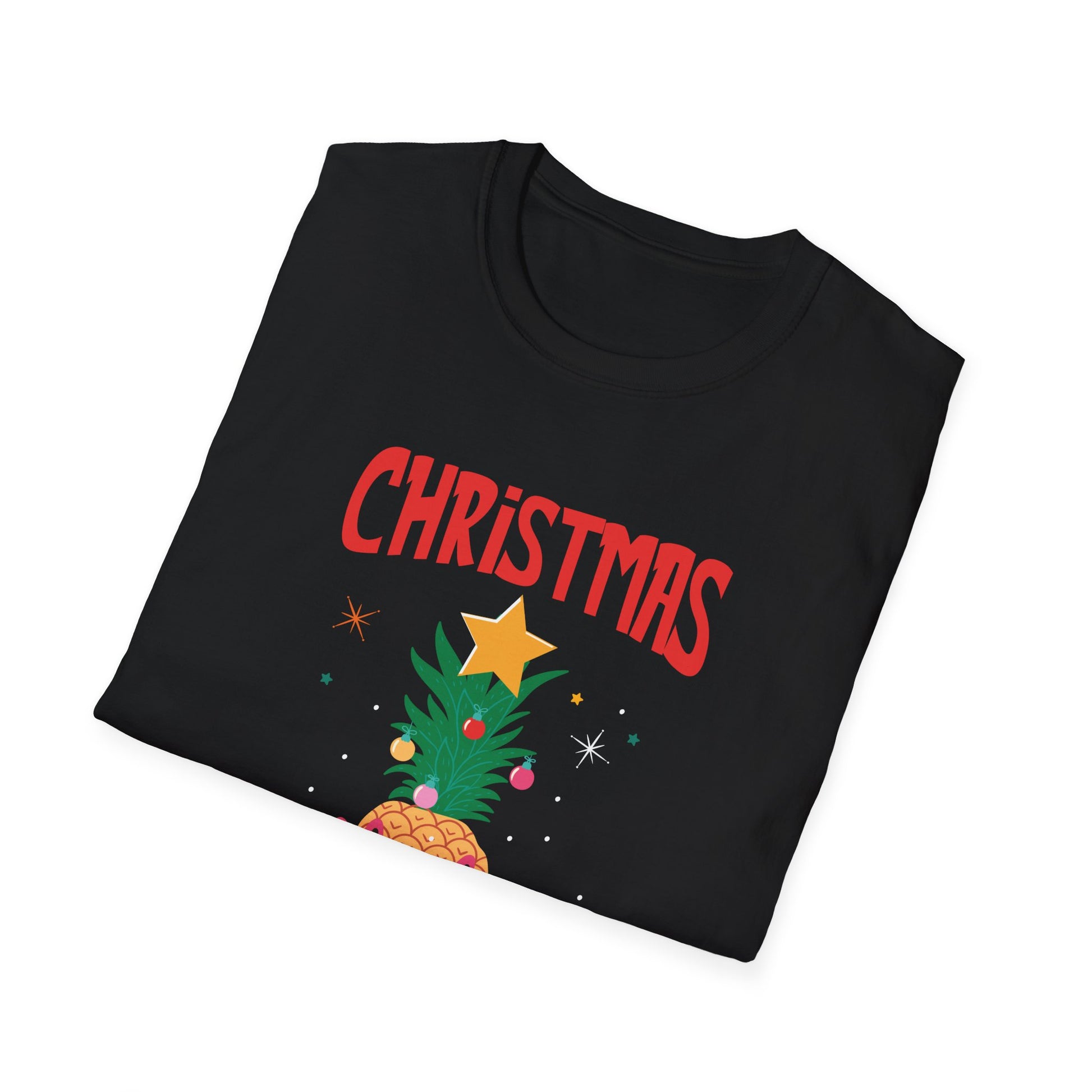 Christmas in July T-Shirt — Pineapple Santa Tree Graphic Tee