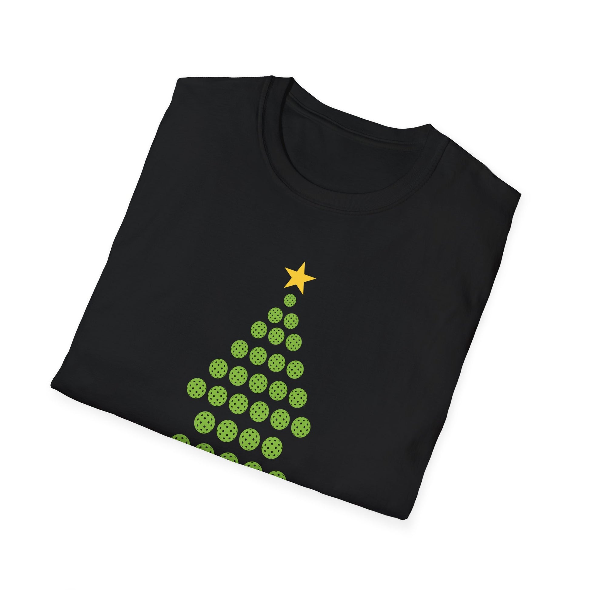 Christmas Pickleball Design_ Christmas Tree Unisex T-Shirt