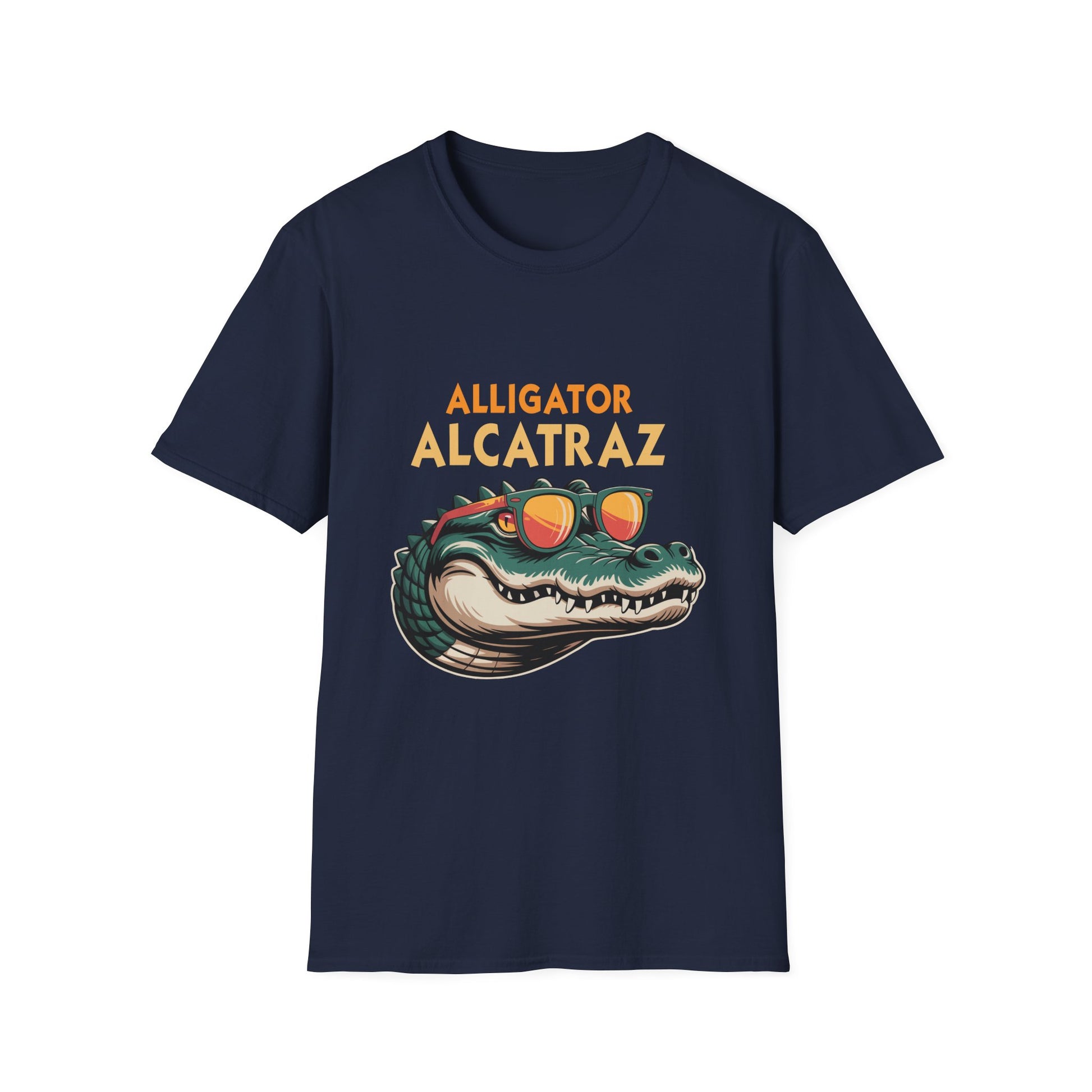 Alligator Alcatraz Graphic T-Shirt — Retro Gator Tee with Sunglasses