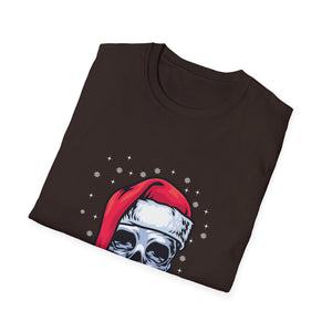 Christmas Skull T-Shirt — Santa Hat Skull Holiday Tee
