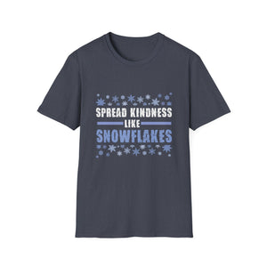 Xmas Themed Spread Kindness Like Snowflakes Merry Christmas T-Shirt