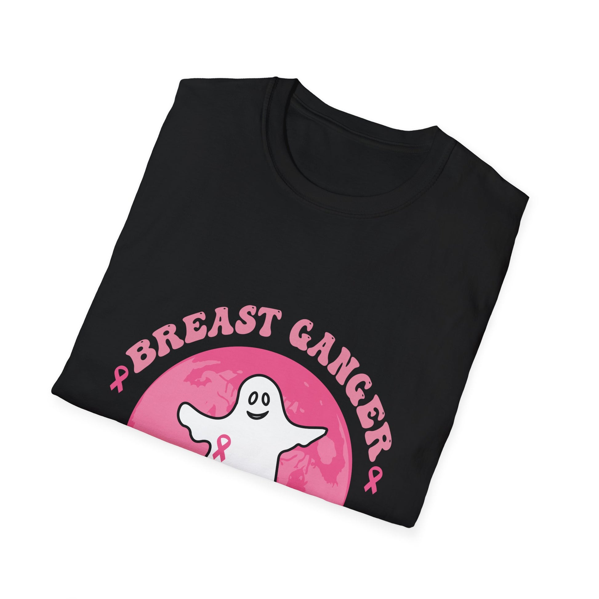 Breast Cancer Is Bo Sheet Ghost T-Shirt — Pink Ribbon Awareness Tee
