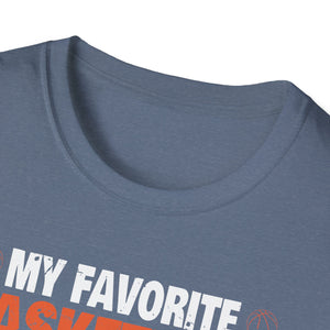 My Favorite Basketball Player Calls Me Grammy USA Flag Unisex T-Shirt
