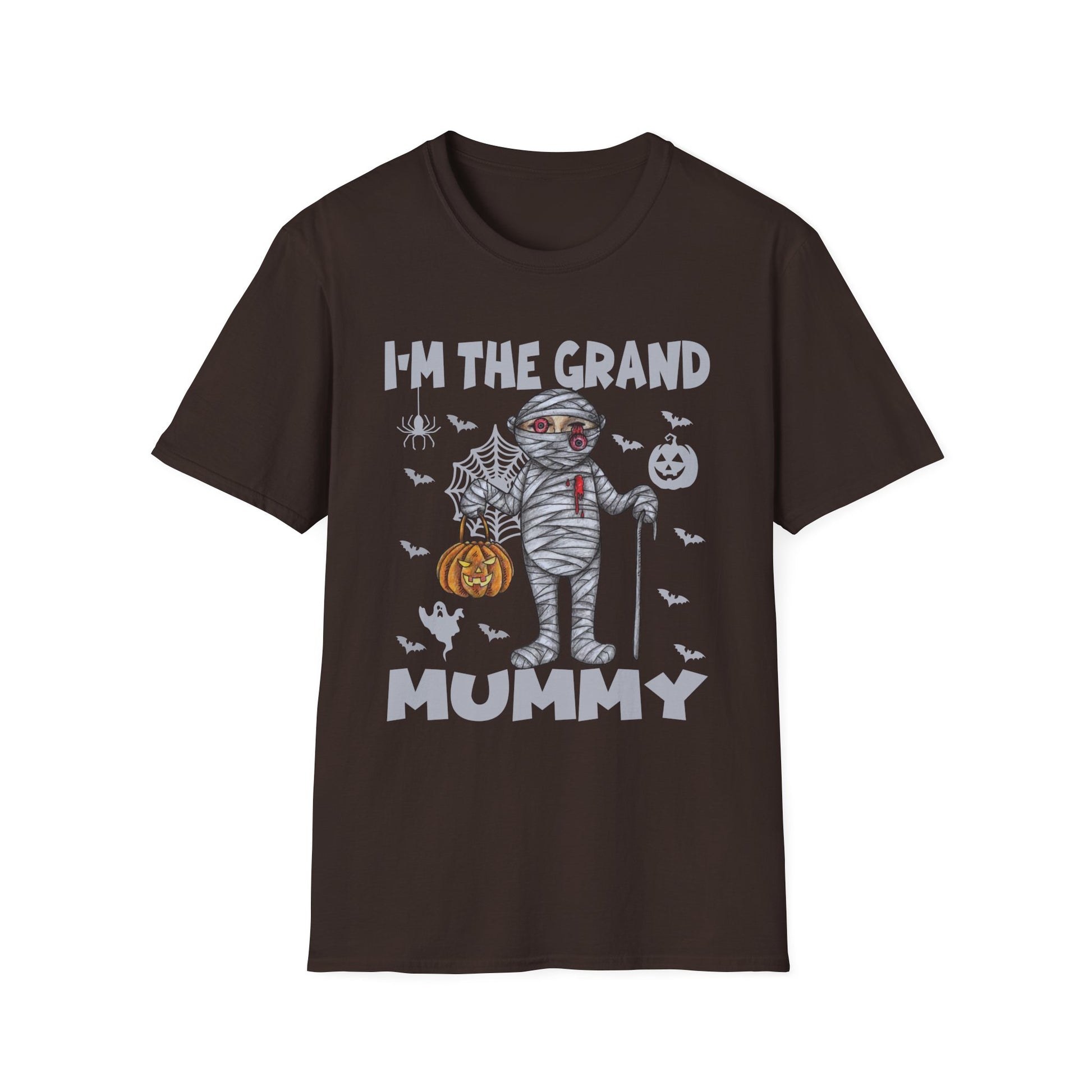 Grand Mummy Halloween T-Shirt — "I'm the Grand Mummy" Costume Tee for Grandparents