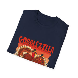 Gobblezilla Turkey T-Shirt — Funny Thanksgiving Graphic Tee