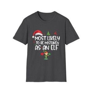 Most Likely To Be Mistaken As An Elf Family Christmas T-Shirt
