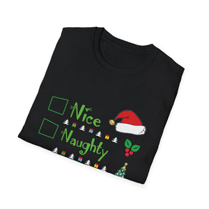 Nice Naughty Puerto Rican Puerto Rico Women Christmas Santa Unisex Softstyle T-Shirt