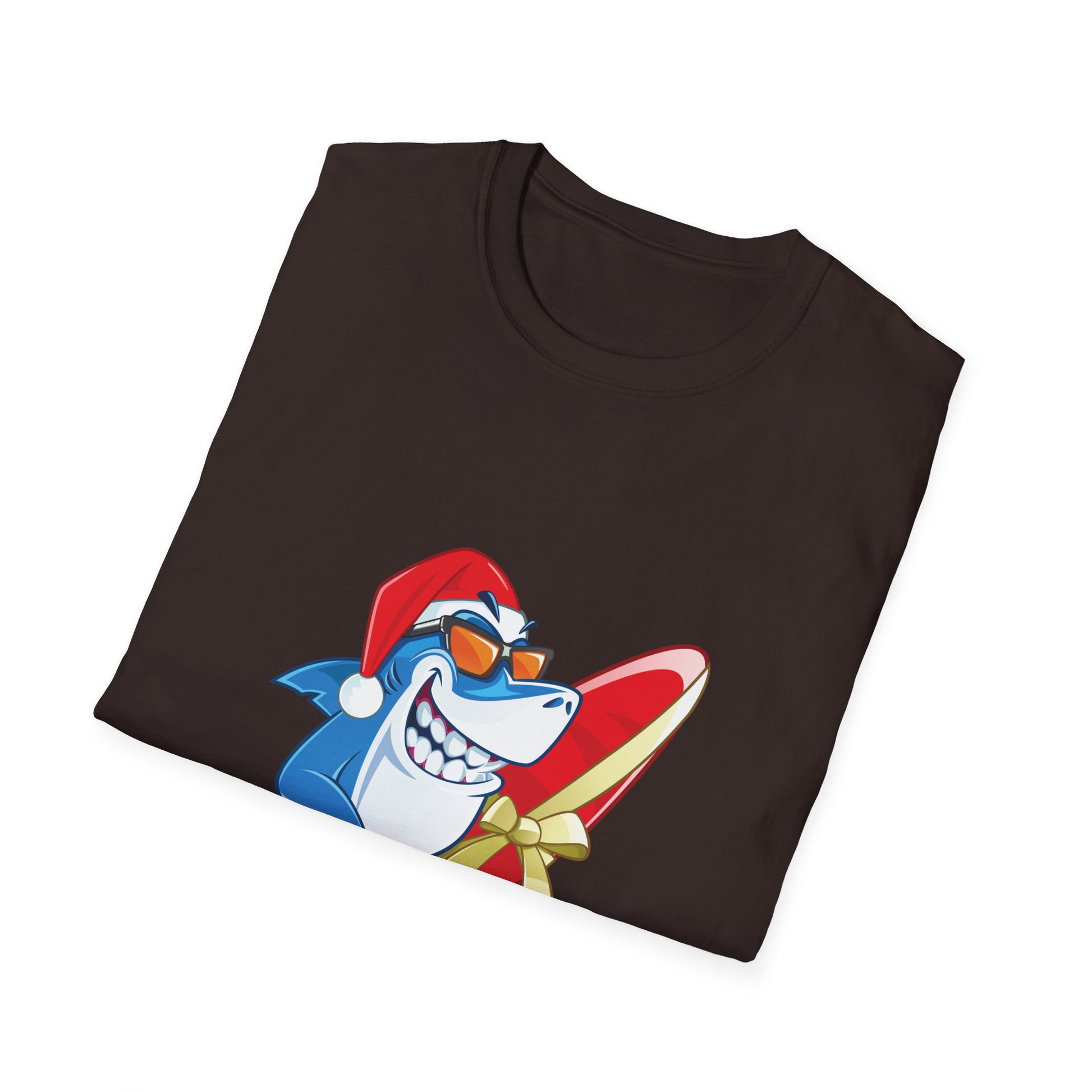 Christmas Surfing Shark T-Shirt