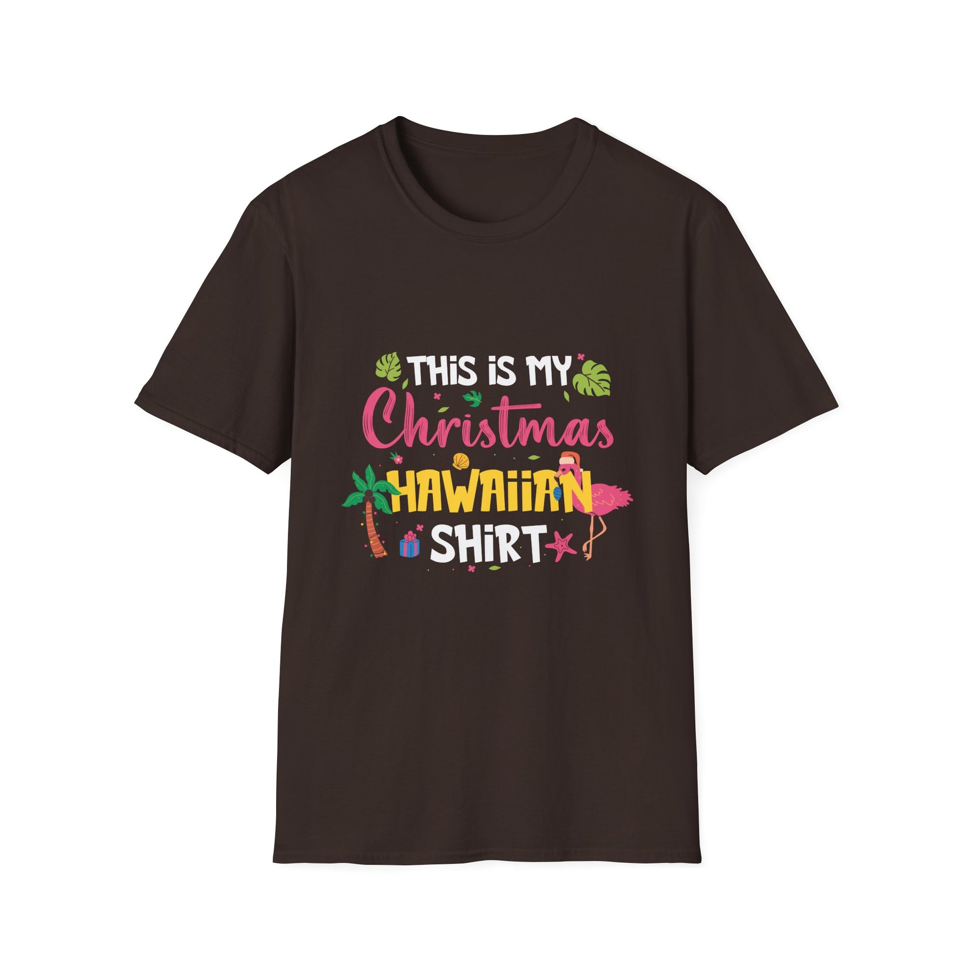 Christmas Hawaiian T‑Shirt — "This Is My Christmas Hawaiian Shirt" Tropical Holiday Tee