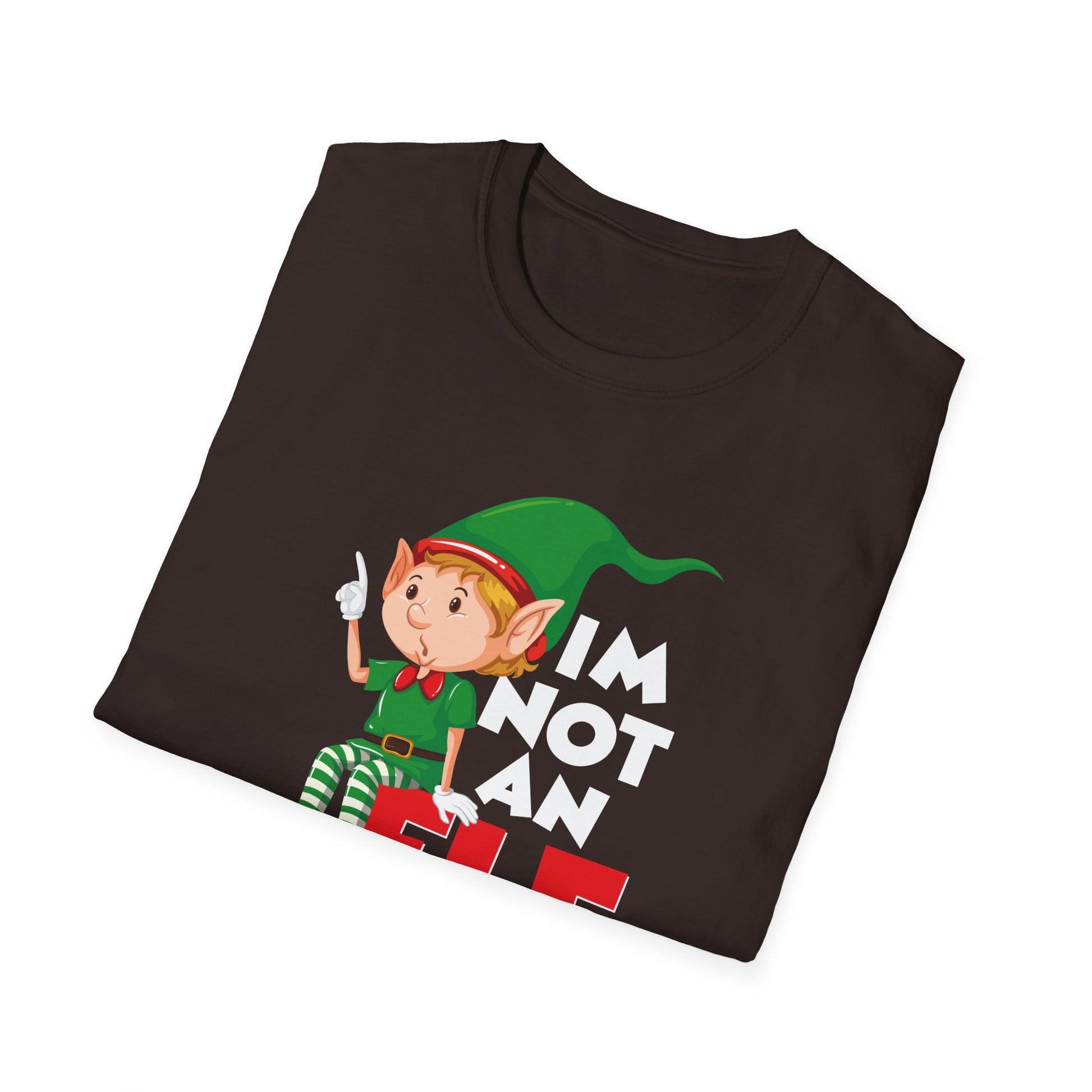 Elf I'm Not I'm Just Short T-Shirt — Funny Christmas Elf Tee
