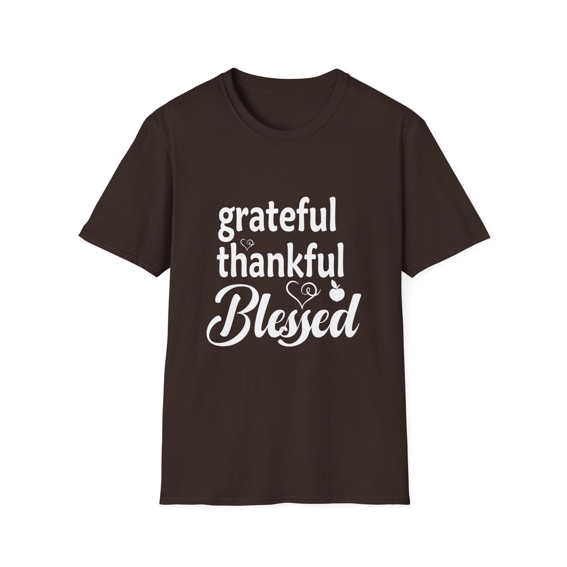 Grateful Thankful Blessed T-Shirt — Inspirational Faith Tee