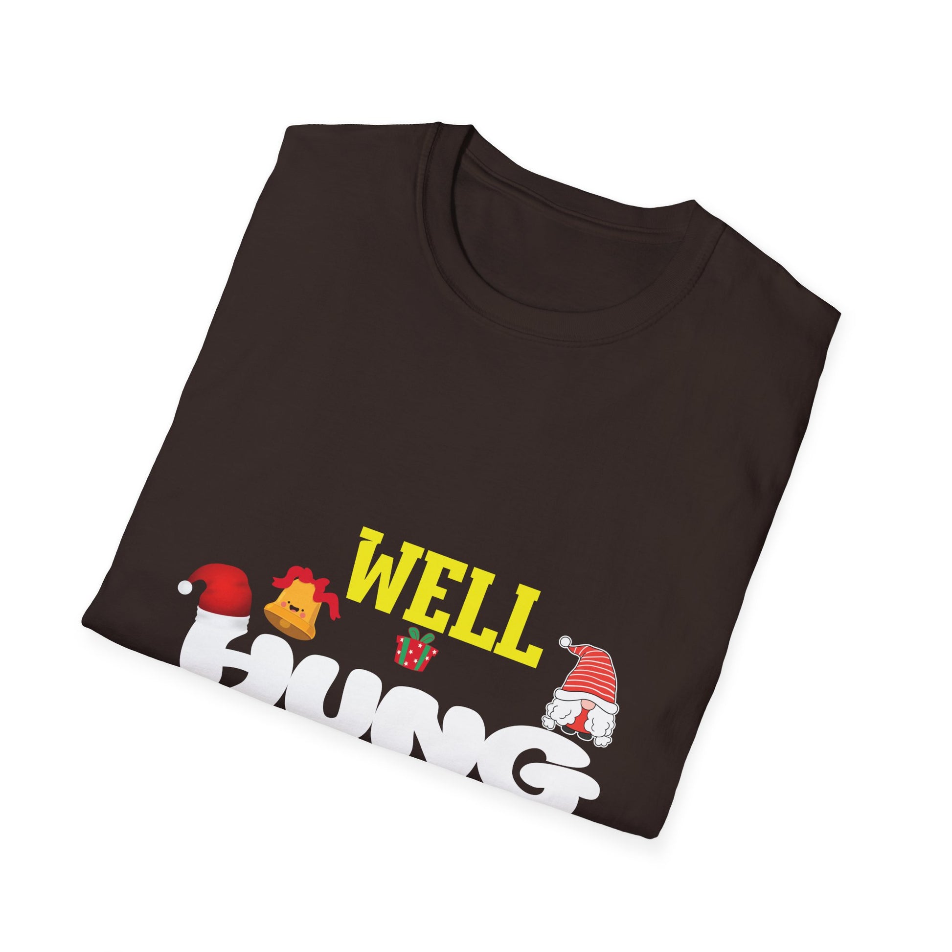 Naughty Christmas_ Well Hung_ Inappropriate Christmas_ Ugly Unisex Softstyle T-Shirt