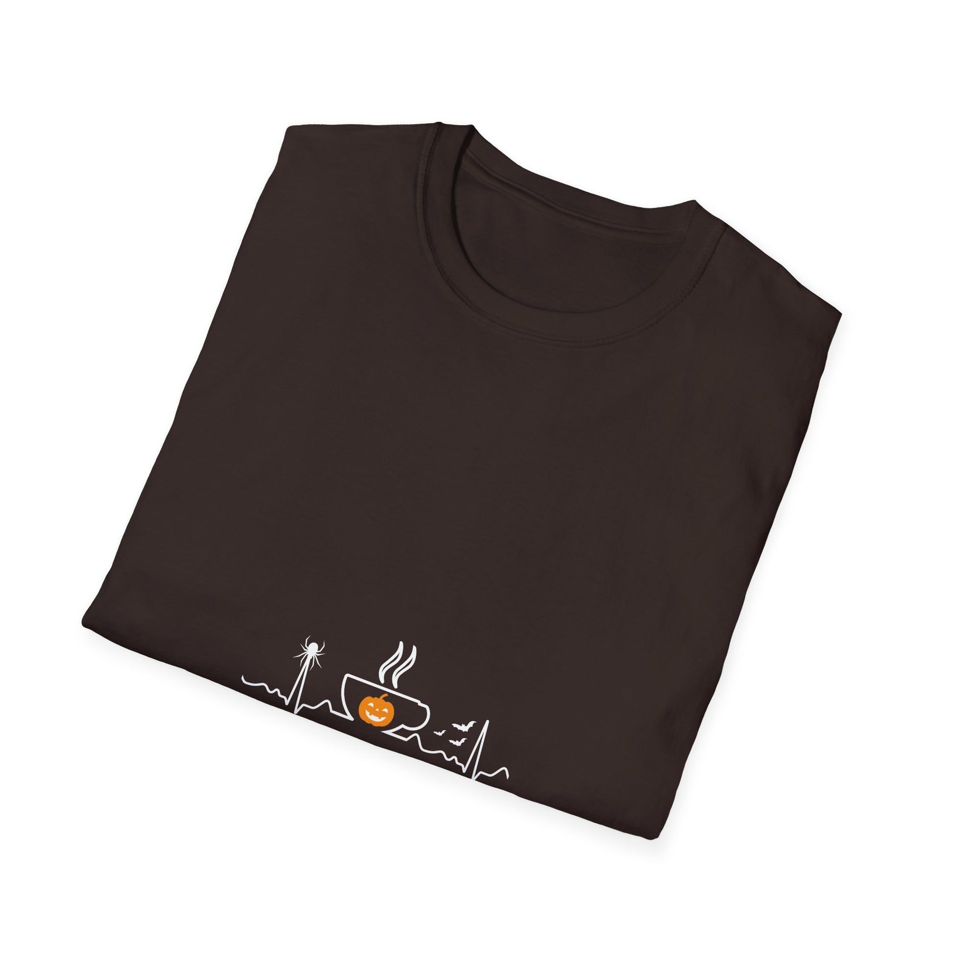 Halloween Coffee tee Heartbeat Halloween Coffee Lover Tee Unisex Softstyle T-Shirt