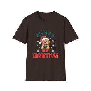 Merry Christmas Retriever Gold Ugly Christmas Unisex T-Shirt