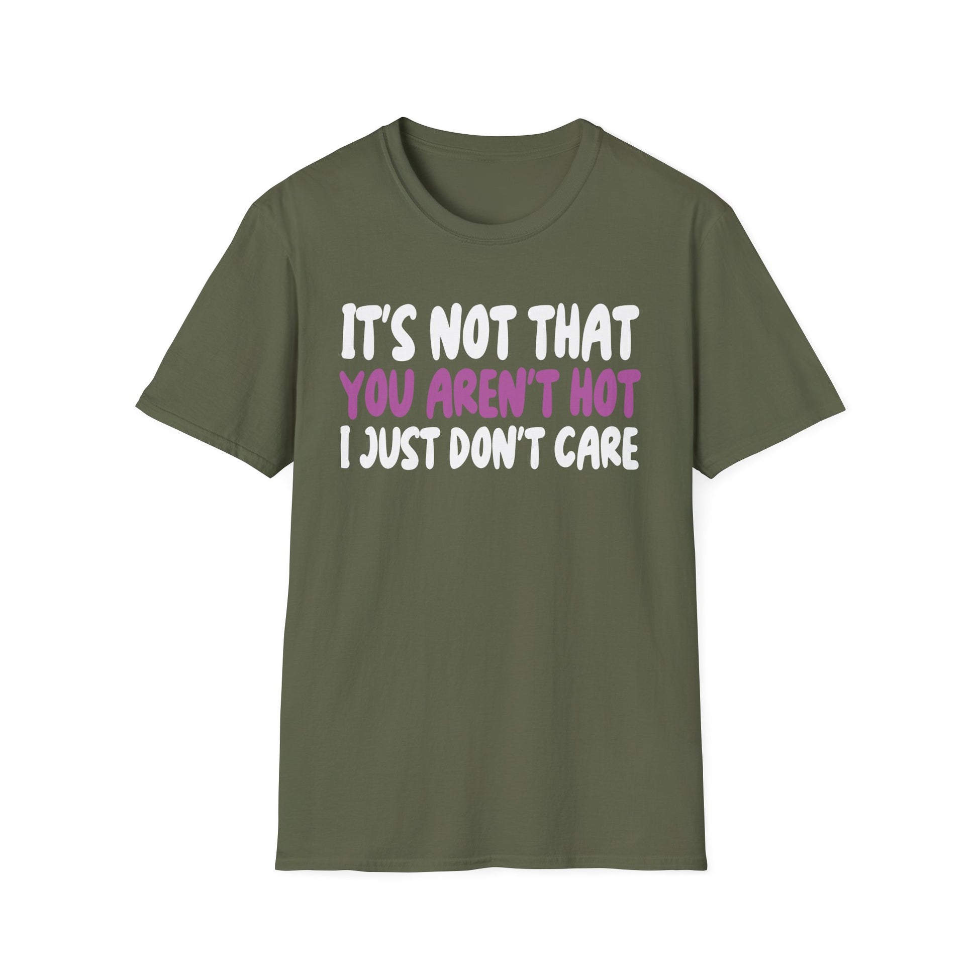 T-Shirt — "It's Not That You Aren't Hot I Just Don't Care" Funny Graphic Tee