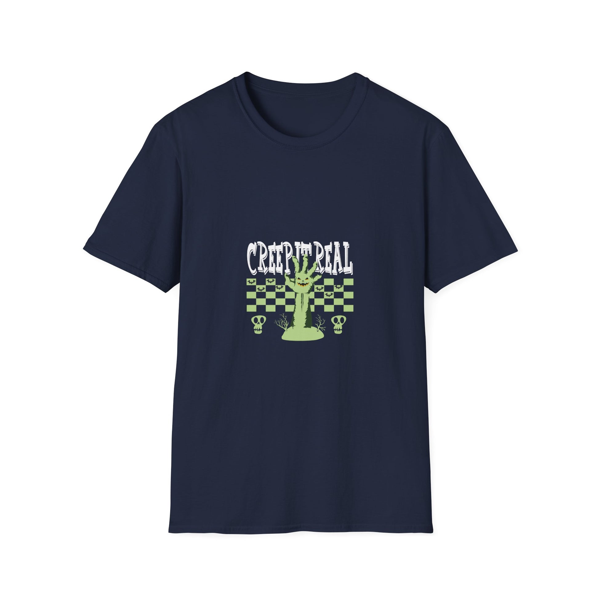 Creep Real T-Shirt — Glow Green Haunted Hand Halloween Tee