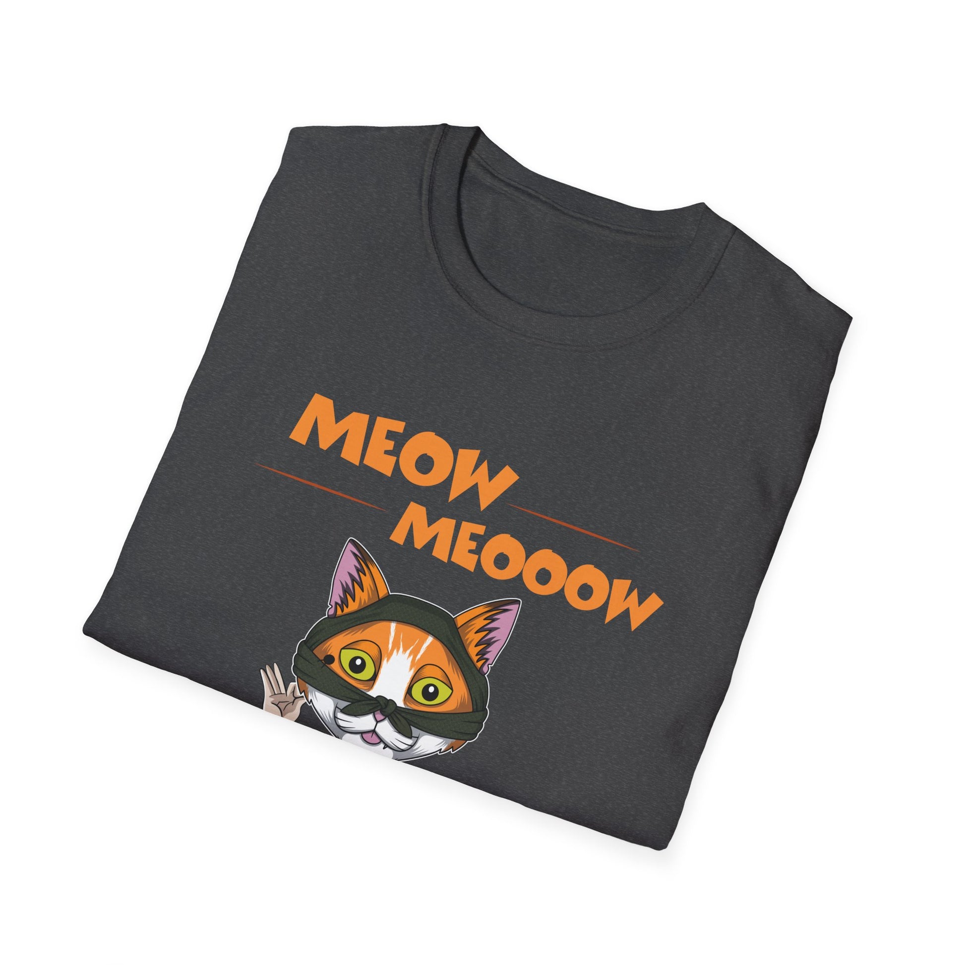 Halloween Cat Costume T-Shirt — "Meow Meooow" Pumpkin Patch Graphic Tee