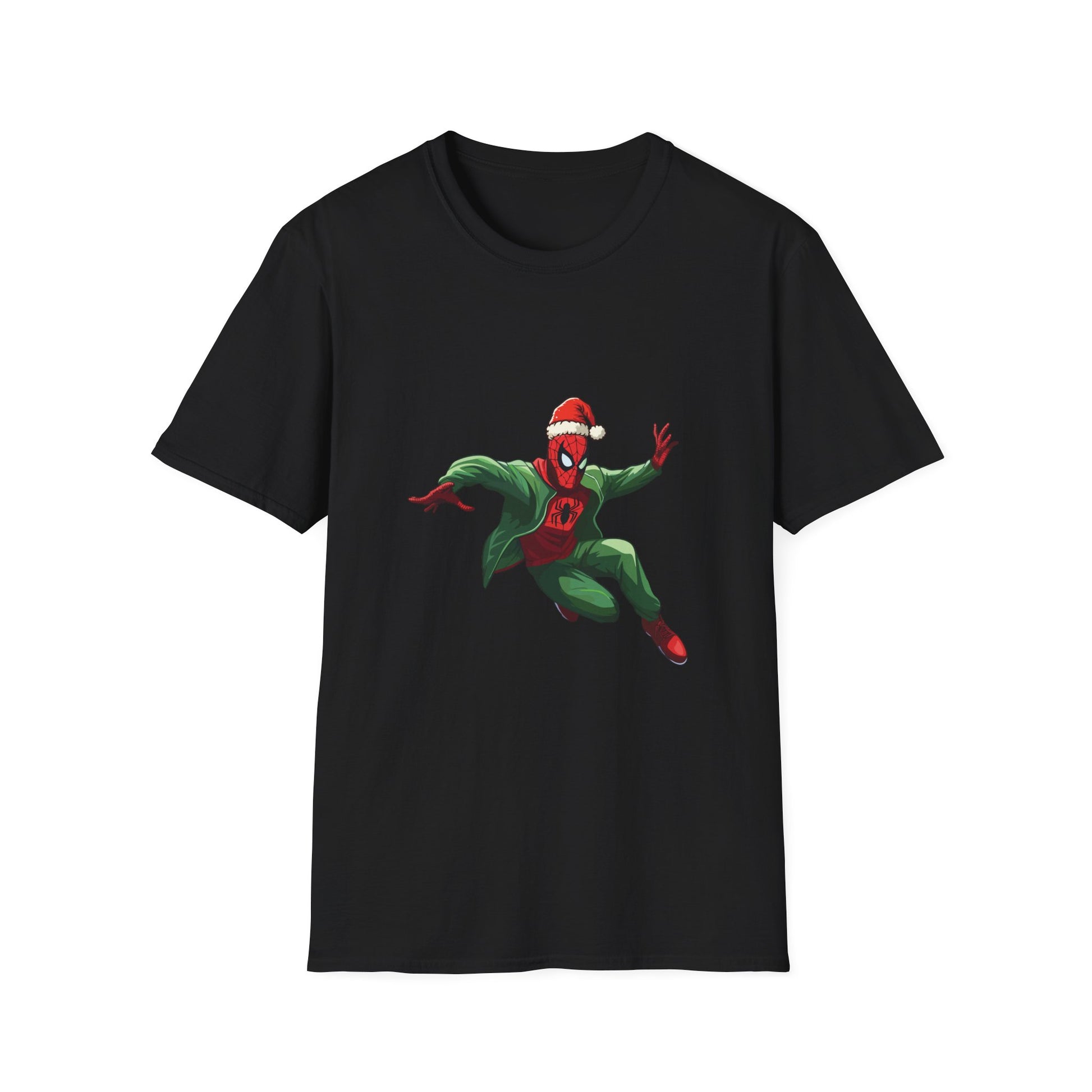 Spider Hero Holiday T-Shirt — Festive Superhero Graphic