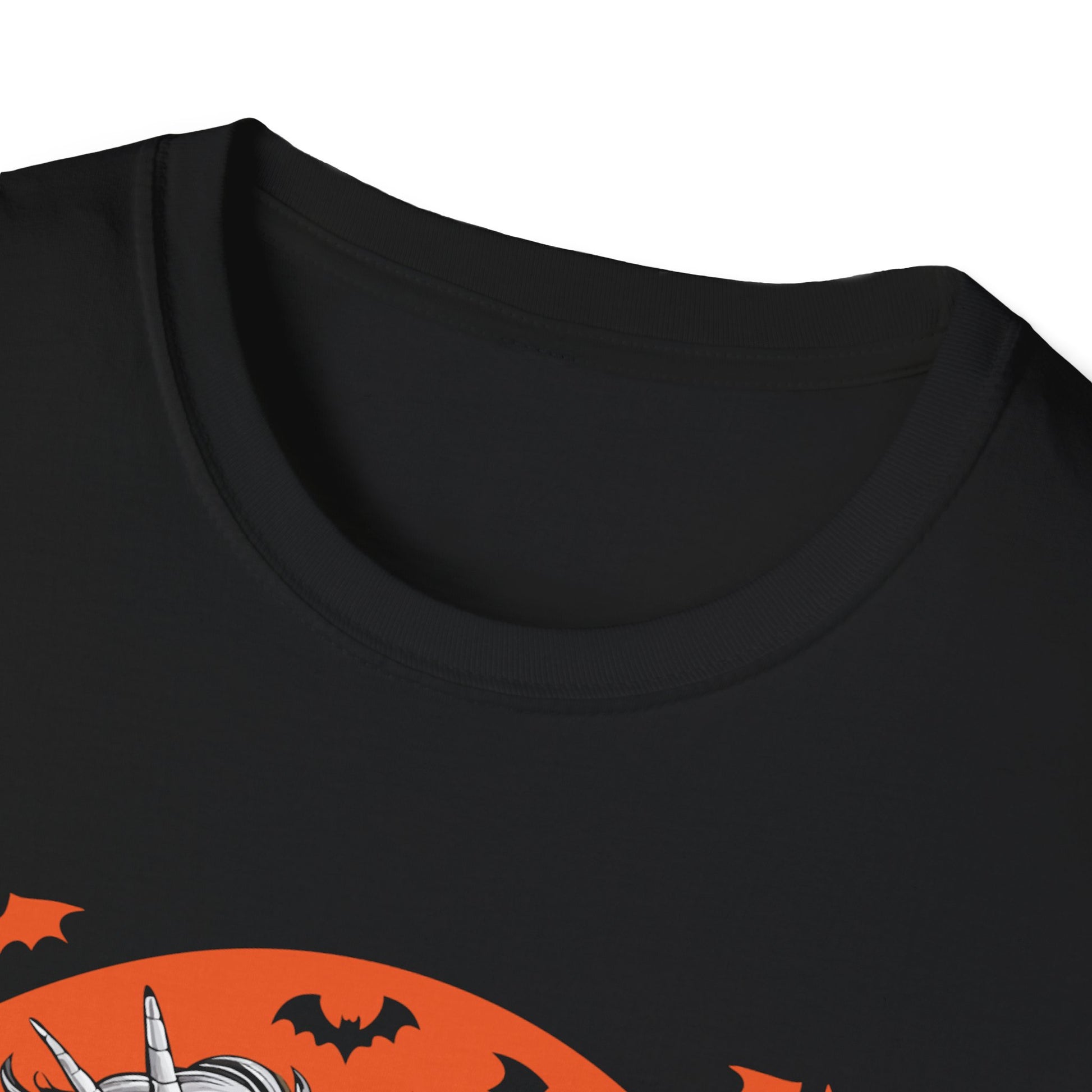 Halloween Unicorn T-Shirt — Spooky Pumpkin and Haunted Castle Graphic