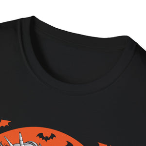 Halloween Unicorn T-Shirt — Spooky Pumpkin and Haunted Castle Graphic