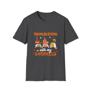 Thanksgiving With My Gnomies T-Shirt — Cute Fall Gnome Tee for Family & Friends