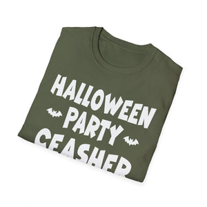 Halloween Party Ceasher T-Shirt — Funny Spooky Halloween Tee with Bats