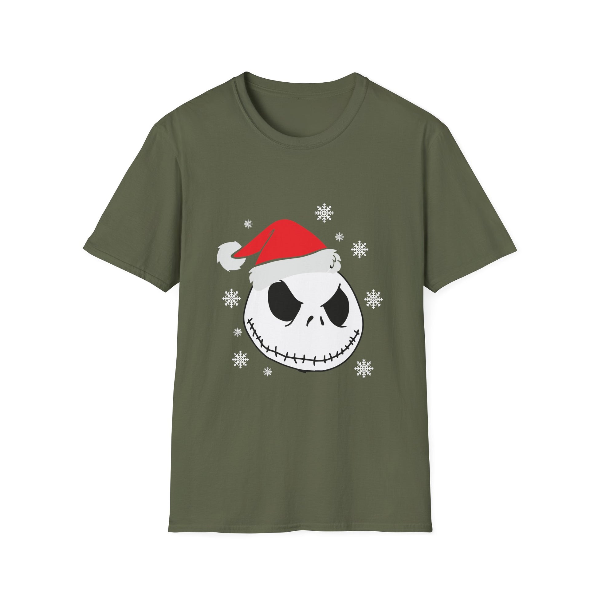 Christmas Skull Tee — Santa Hat Jack Skellington Holiday T-Shirt