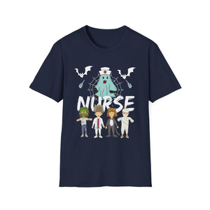 Cute Halloween Nurse Nursing Zombie Halloween Pattern TeeUnisex Softstyle T-Shirt