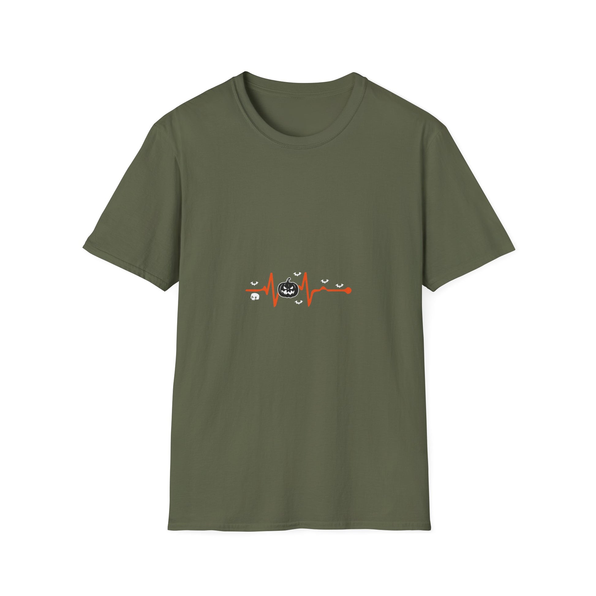 Halloween Heartbeat T-Shirt — Pumpkin EKG Graphic Tee