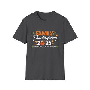 Thankful for My Family Thanksgiving 2025 T-Shirt  Unisex T-Shirt