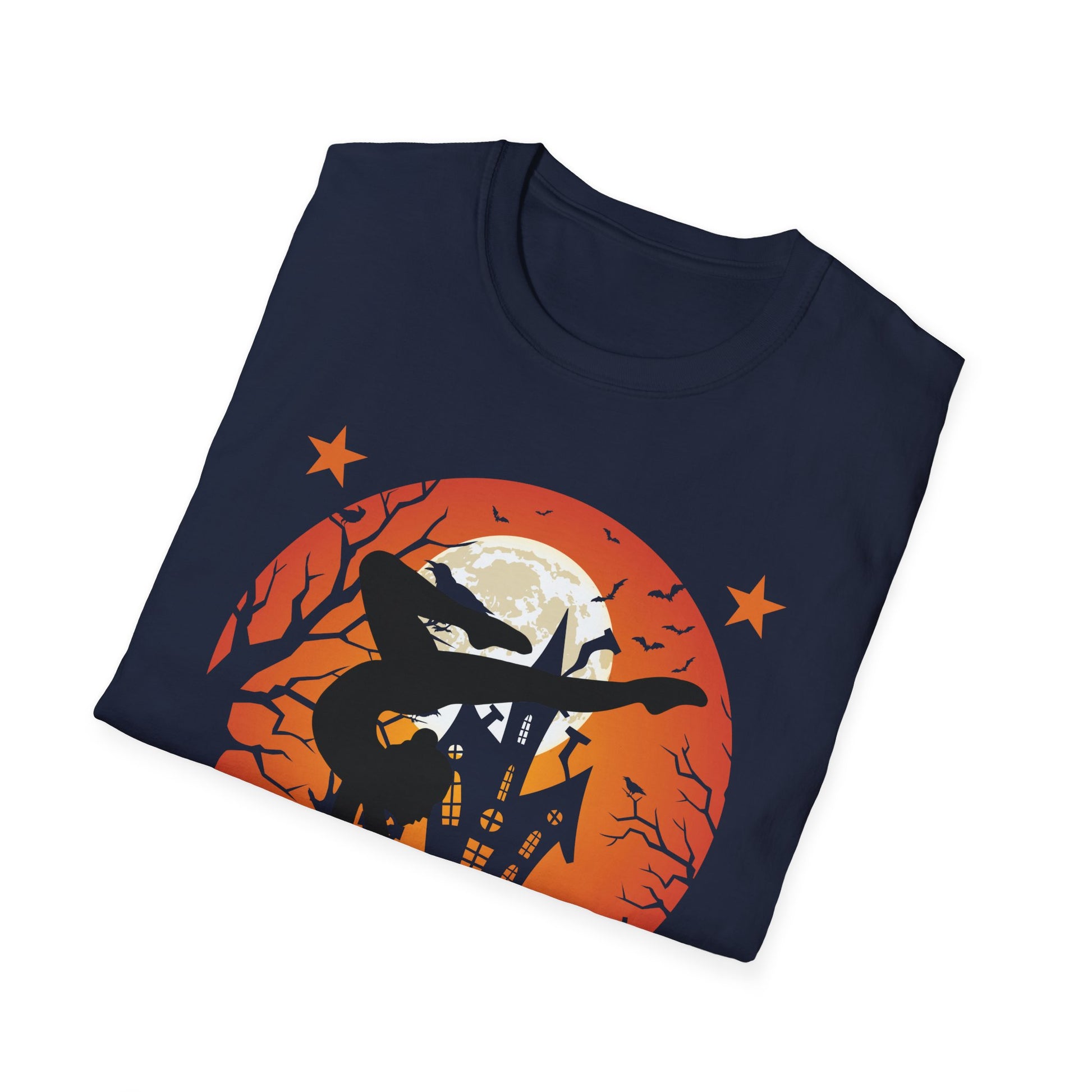 Halloween Skateboard T-Shirt — "Flip or Treat" Spooky Moon Graphic