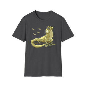 Iguana Graphic T-Shirt — Yellow Lizard Illustration Tee