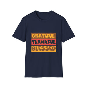 Grateful Thankful Blessed Unisex Softstyle T-Shirt