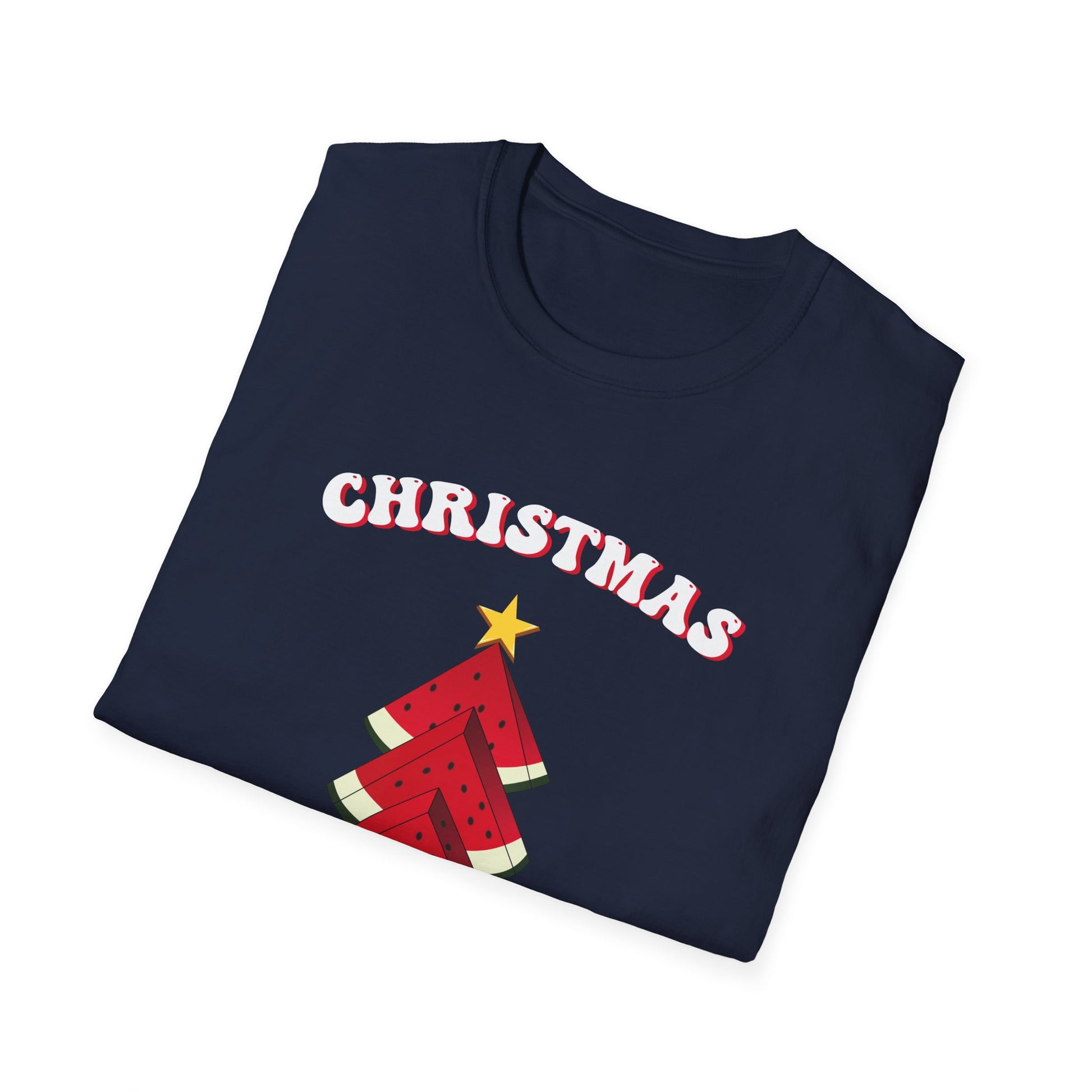 T-Shirt — Christmas in August Watermelon Tree Graphic Tee