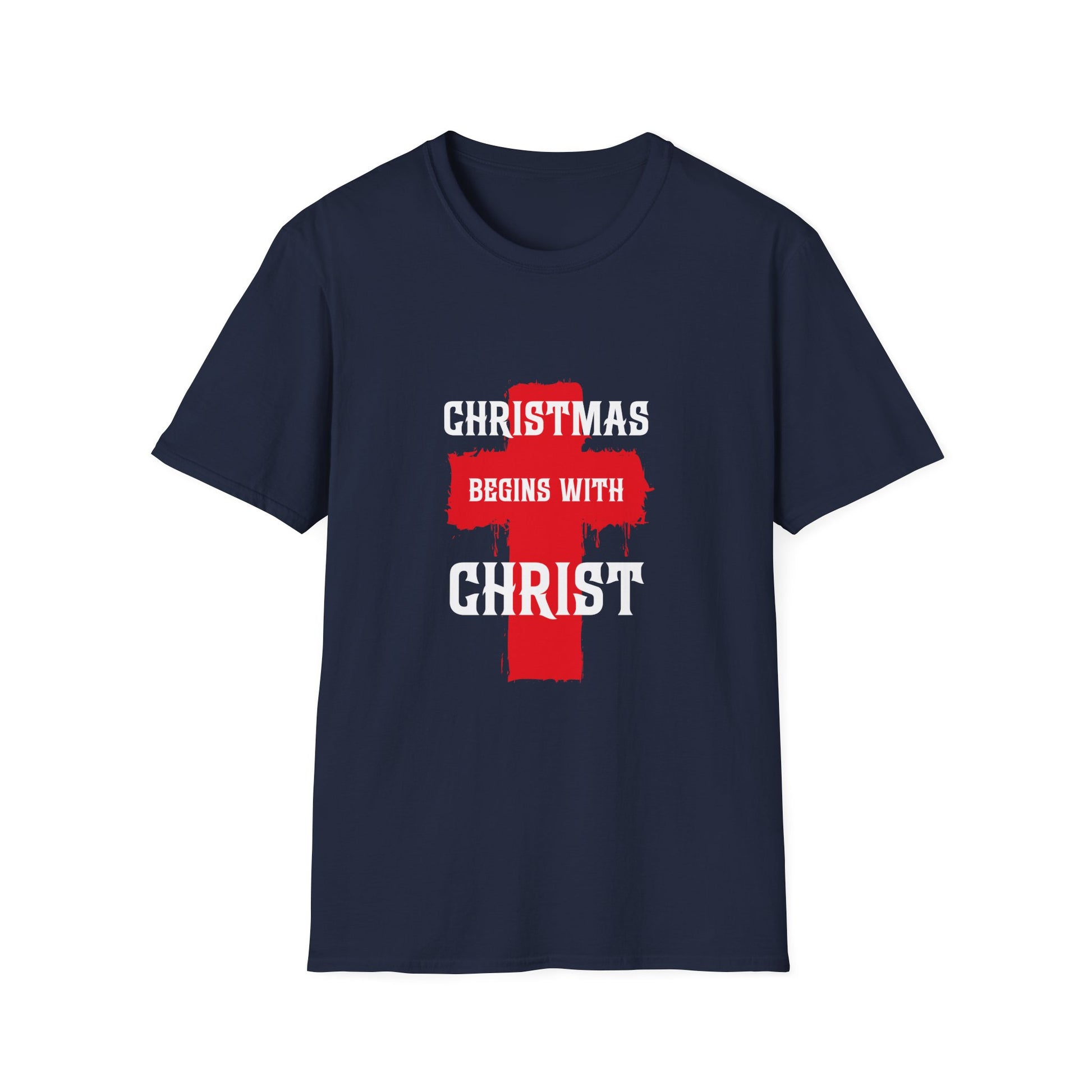 Christmas begins with Christ Jesus Christian Christmas Unisex T-Shirt