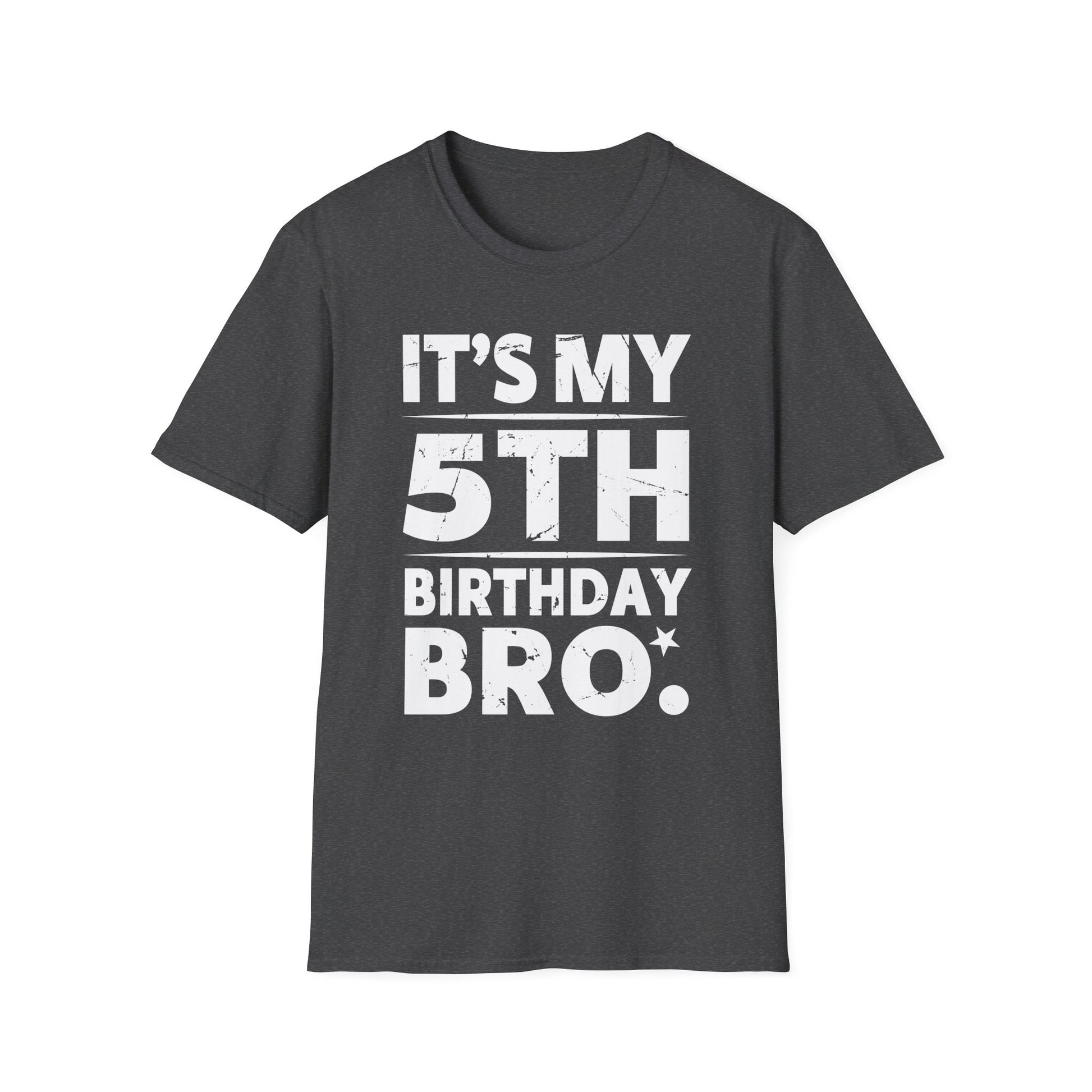 It's My 5th Birthday Bro Fifth Birthday Party For Boys Girls Unisex T-Shirt