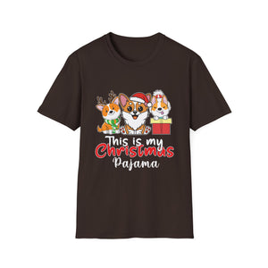 Christmas Pajama T-Shirt — Cute Corgi Trio Holiday Tee