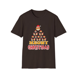 Meowy Christmas T-Shirt — Cute Santa Cat Holiday Tee