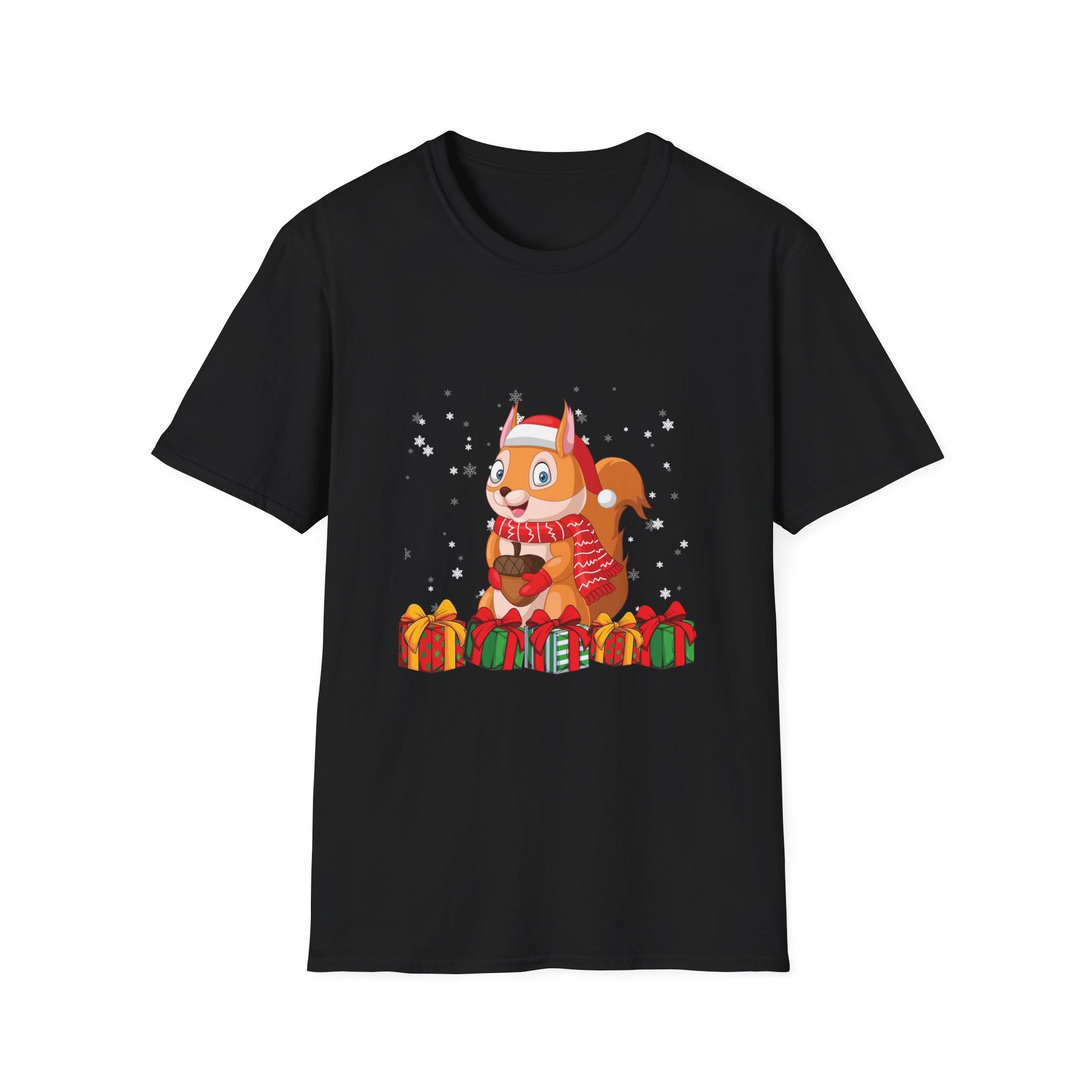 Merry xmas squirrel Christmas XMas christmas light Unisex Softstyle T-Shirt